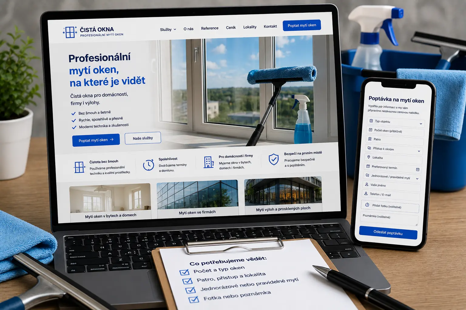 Website for window cleaning