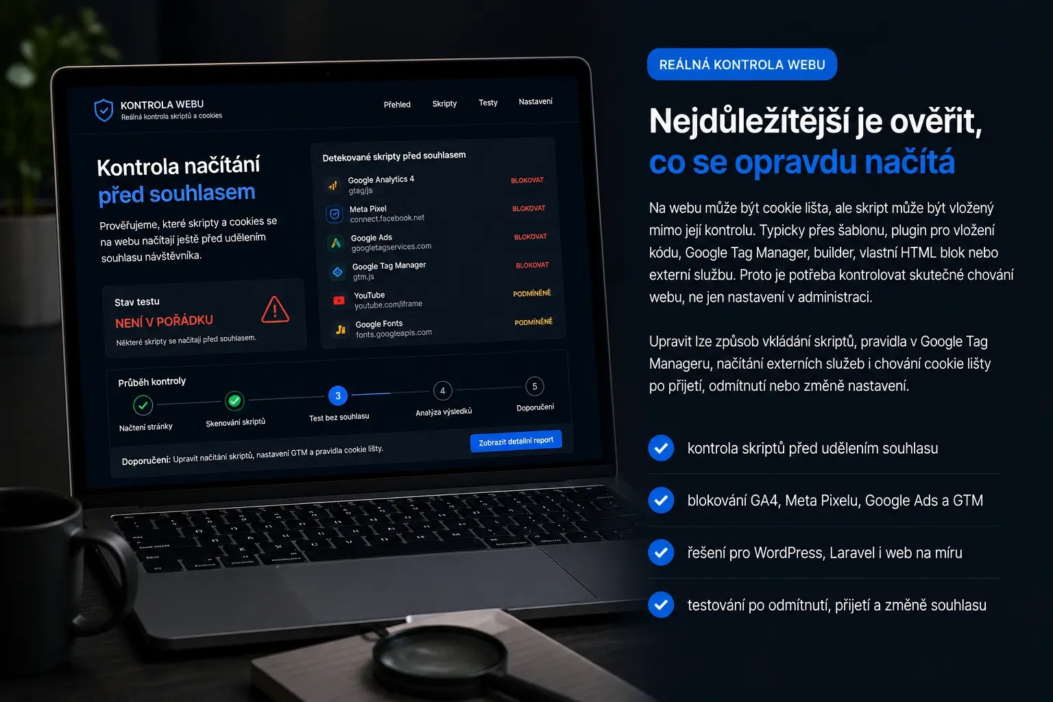 Blokování cookies před souhlasem