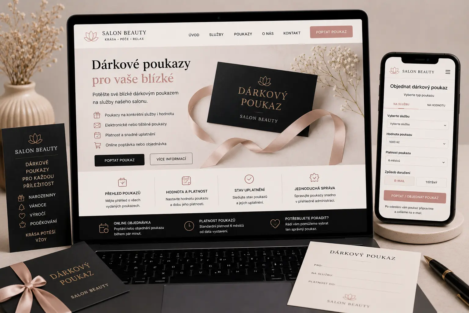 Dárkové poukazy pro salon