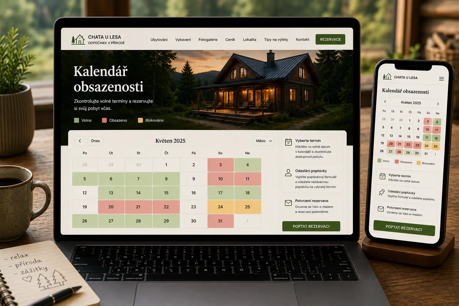 Availability calendar for accommodation