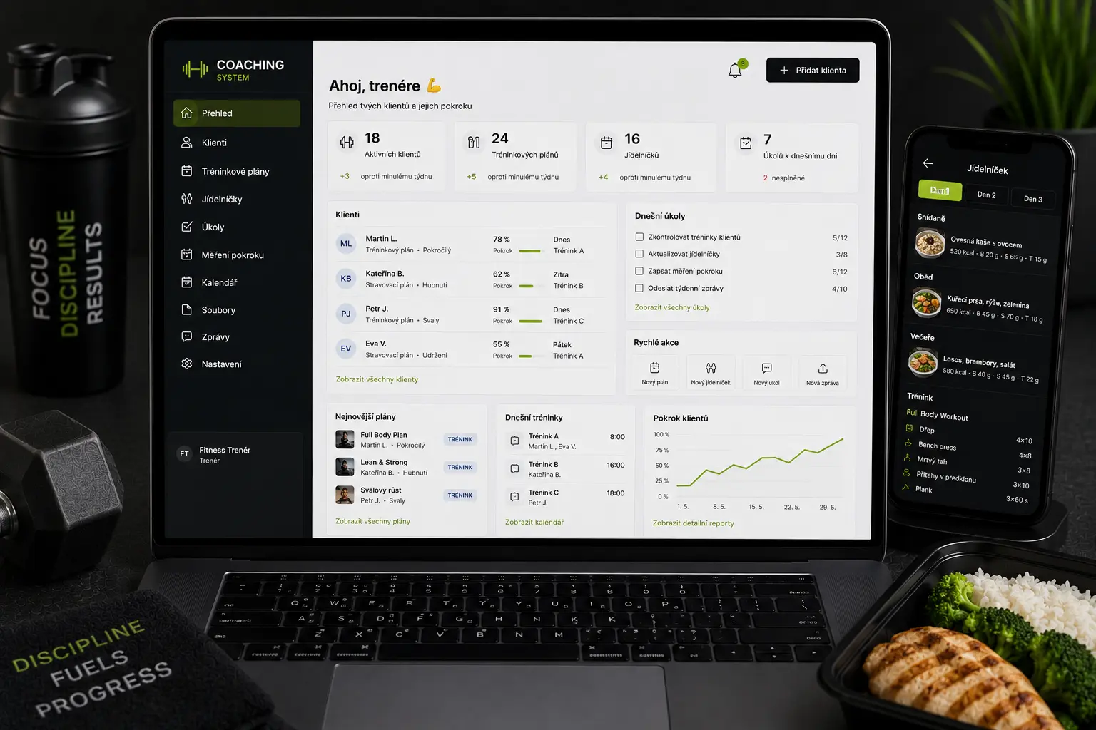 Online meal plans and workouts