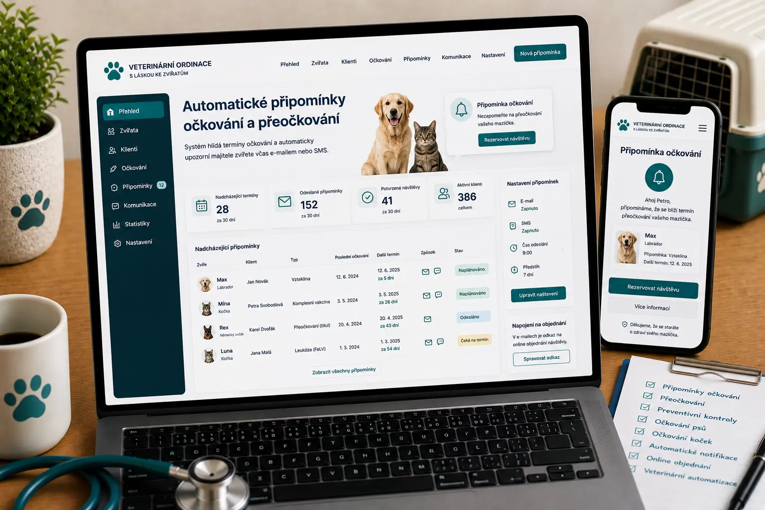 Připomínky očkování pro veterináře