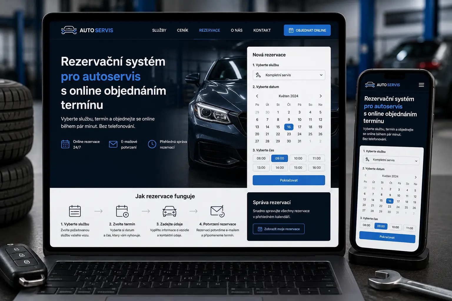 Rezervační systém pro autoservis