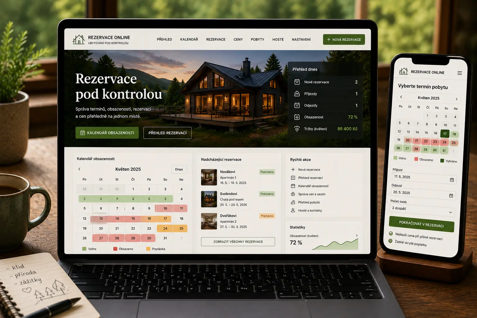 Booking system for accommodation