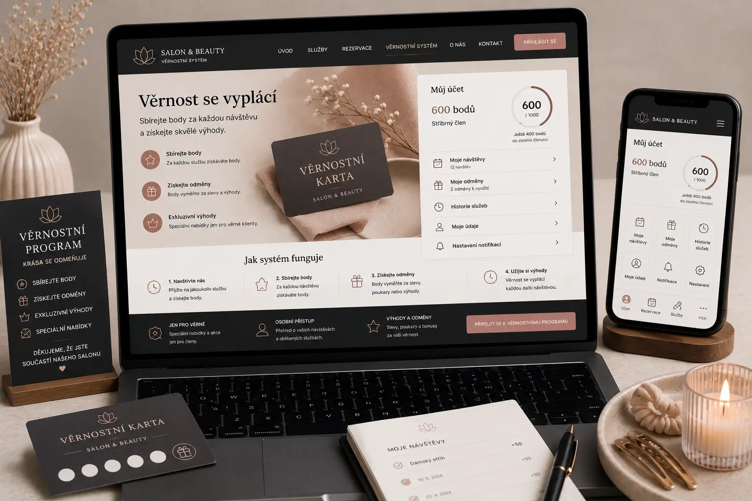 Věrnostní systém pro salon