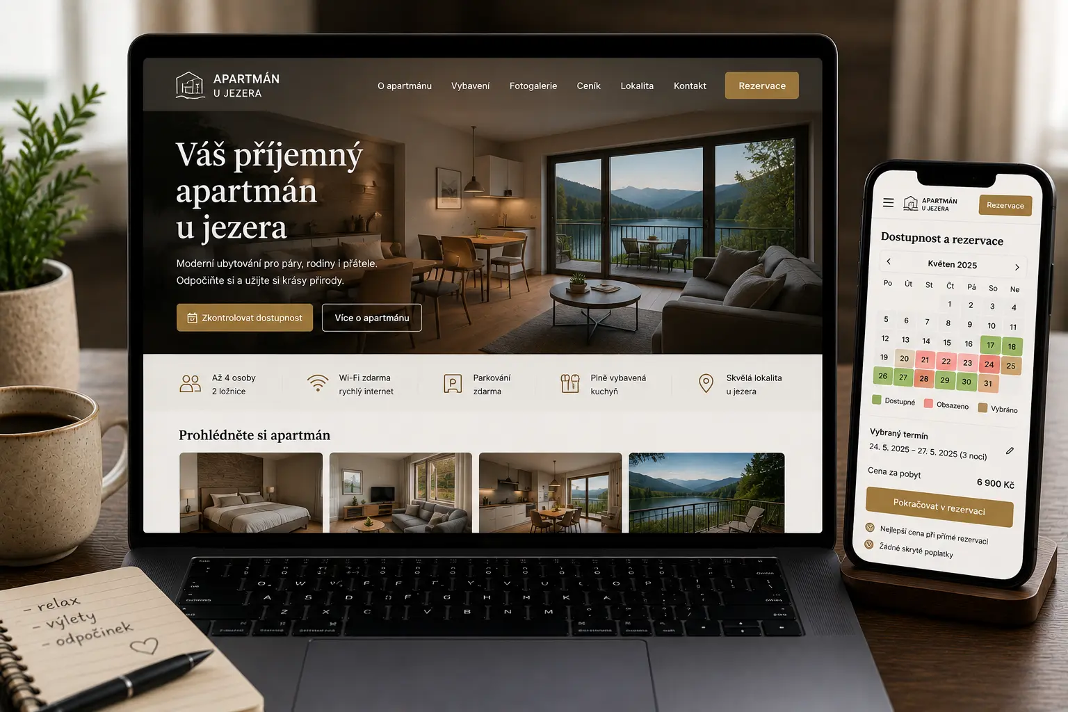 Web pro apartmán