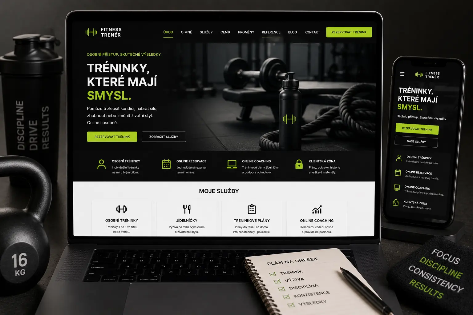 Website for a fitness trainer