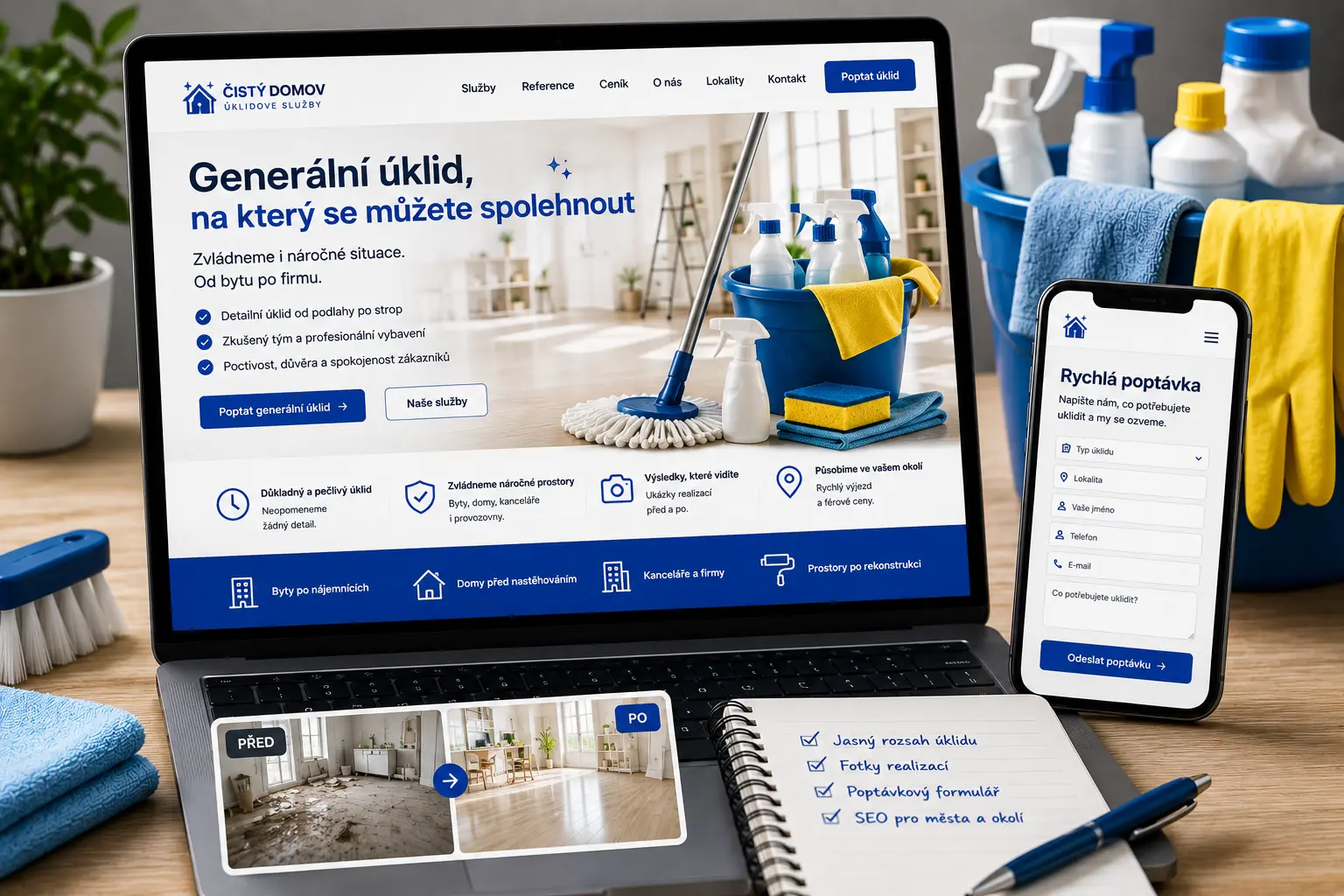 Web pre generálne upratovanie