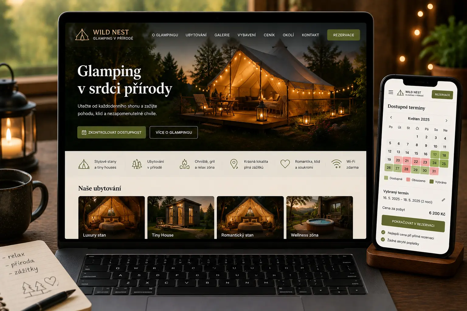 Web pro glamping
