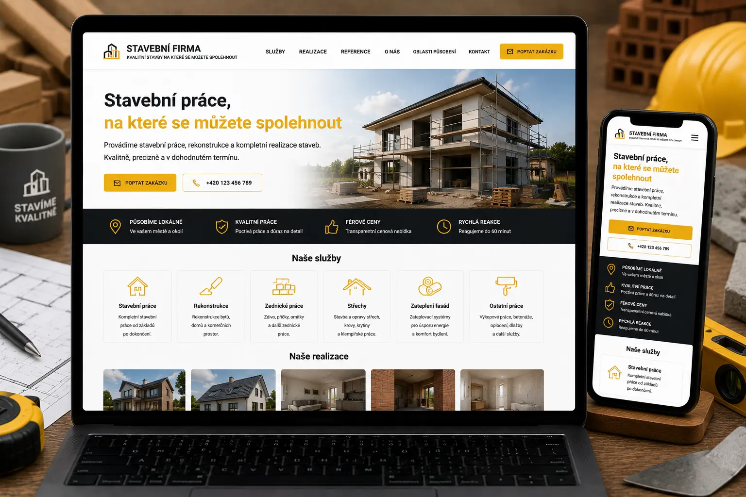 Website for a construction company
