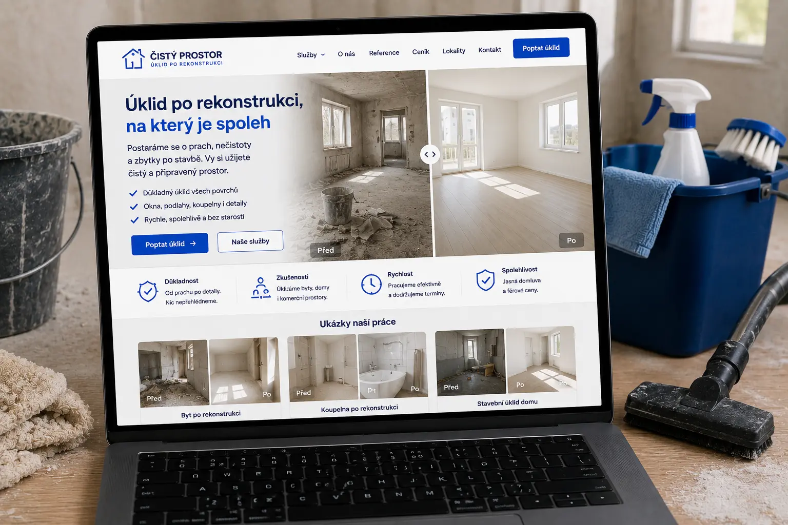 Website für Baureinigung