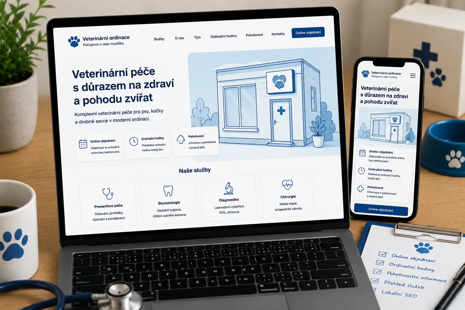 Tvorba webu pro veterináře