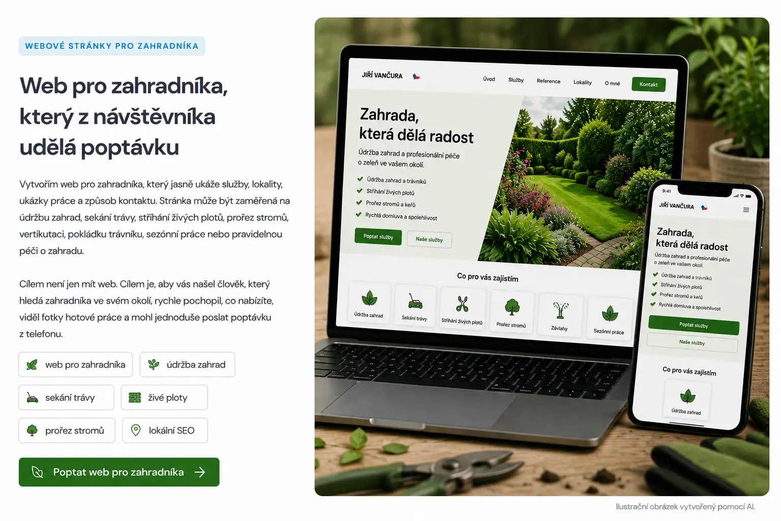 Gardener website example