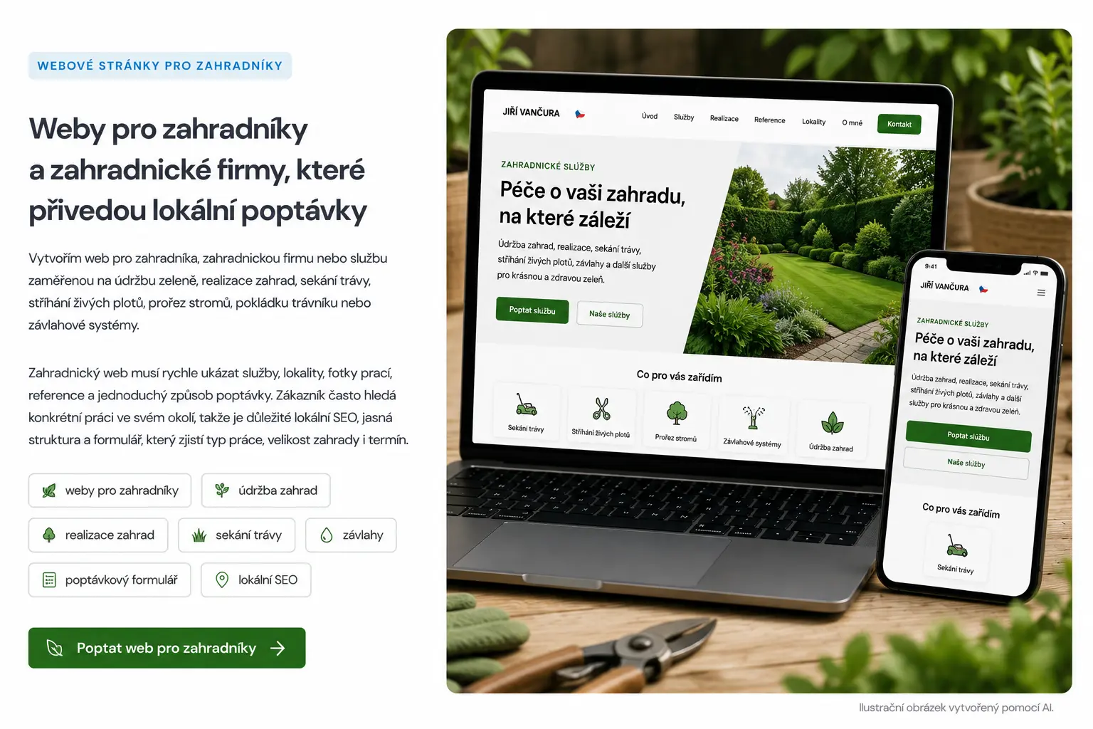 Gardener website preview
